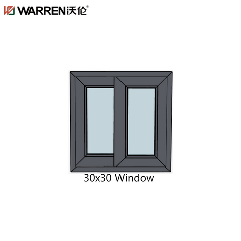 Warren 30x30 Sliding Aluminium Frosted Glass Blue Vertical Window Rough Opening