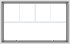 WDMA 48x30 (47.5 x 29.5 inch) White uPVC Vinyl Push out Awning Window with Fractional Grilles