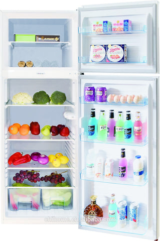 614mm big size GLASS DOOR refrigerator Chihome BCD-390B TMF double door refrigerator with evaporator inside or outside optional on China WDMA