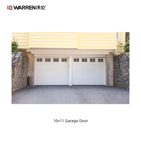 Warren 10x11 Black Garage Door With Side Windows for House