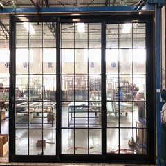 Aluminium Wood Color 3 Panel French Doors Outside on China WDMA
