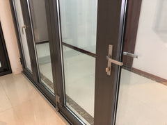 Aluminium alloy NOA code bulletproof glass accordion door for supplying installation on China WDMA