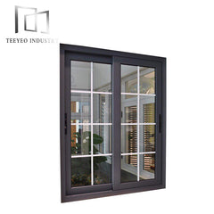 Aluminium brown color sliding door and window frames cost on China WDMA