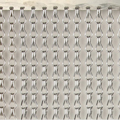 Aluminum Chain Link Curtain usded as doorway fly screen and room divider on China WDMA