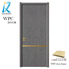 Aluminum alloy Decorative line wpc solid wood bedroom door on China WDMA