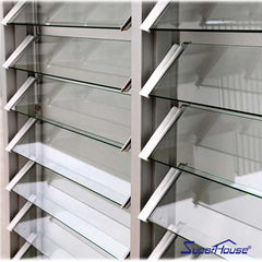 Australia standard waterproof powder coating white color glass jalousie louver window shutters on China WDMA