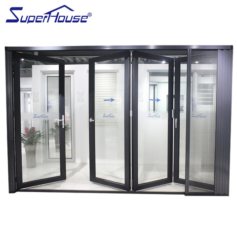 Australian standard as2047 thermal break aluminium double glass bifold doors on China WDMA