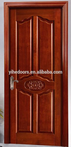 China hot sale pane wood door/panel solid door/plain wood bedroom door on China WDMA