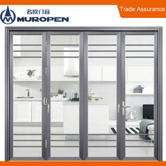 Commercial double glass fold away door accordion folding doors on China WDMA