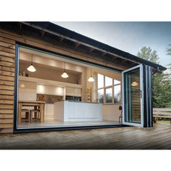 Custom Aluminum Window Doors Design Bi Fold Accordion Door Frameless Glass Folding Door System For Kitchen on China WDMA