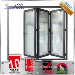 Customized bifold door interior glass doors with internal blinds on China WDMA