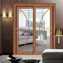 Decorative lattice yellow aluminum door aluminium bathroom waterproof doors on China WDMA