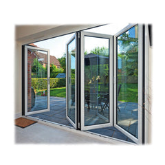 Double glaze fireproof industrial folding door bifold exterior patio garage door on China WDMA