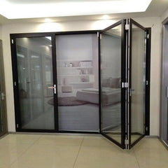 Double glazing bi fold door Accordion aluminum glass patio exterior bifold door on China WDMA