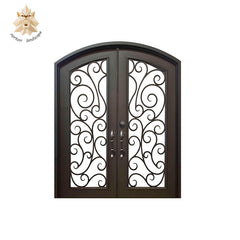 Export low french single/double exterior wrought iron doors NTED-105Y on China WDMA