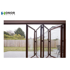 Exterior Customized Size Insulated Glass Aluminum Alloy Bifold Doors on China WDMA