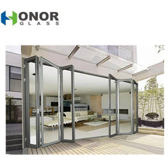 Exterior Customized Size Insulated Glass Aluminum Alloy Bifold Doors on China WDMA