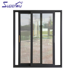 Factory Supplier aluminium shutter door for balcony mosquito net lattice sliding on China WDMA