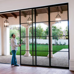 Gaoming black color slim frame customized aluminium windows and doors on China WDMA