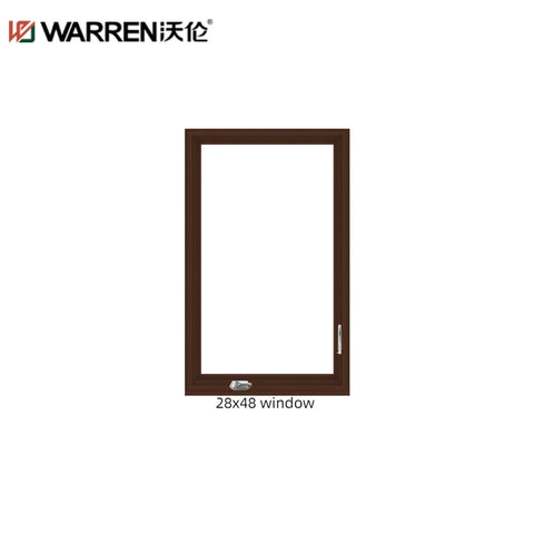 Warren 28x48 Window Aluminium Frame Glass Window Price Double Pane Insulated Windows