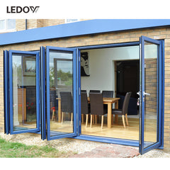 Australia Certified Heavy Duty Italian Brand Hard Ware Best View Glass Bi Fold Exterior Accordion Doors