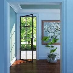 WDMA European Garage Doors Industrial Double Swing Insulated Glass Bedroom Door