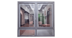 WDMA aluminum double tempered casement glass windows