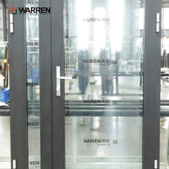Commercial Aluminum Soundproof Double Glass French Doors Glass Door Asymmetric Design Aluminum Door