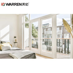 WDMA 96x80 French Aluminium Glass Black Front Door Exterior Door Modern