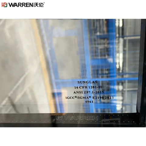 Warren 28x78 French Metal Full Glass Black Waterproof Internal Door Custom Width