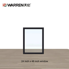 36x48 window customized high quality black windproof aluminum casement picture window for sale