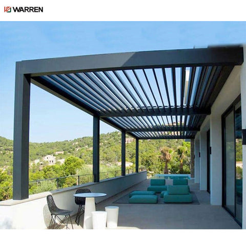 Warren modern motorized opening roof waterproof retractable motorized aluminum pergola