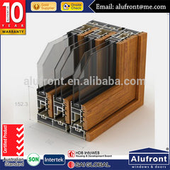 High end European Design Aluminum Clad Wood Hinges Windows With Germany Hardware on China WDMA