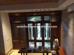 Home use customized color antique wooden window louvers on China WDMA