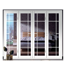 JBD double glazing bi fold door Accordion aluminum glass patio exterior bifold doors on China WDMA