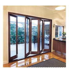JBD double glazing bi fold door Accordion aluminum glass patio exterior bifold doors on China WDMA
