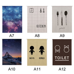 Japanese Noren Cotton Linen Printed Decor Doorway Curtain Wall Hanging Tapestry Screens & Room Dividers on China WDMA