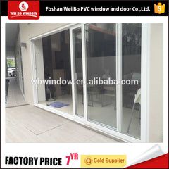 Large size french style sliding door upvc profile tempered glass door on China WDMA