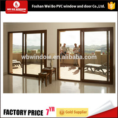 Large size french style sliding door upvc profile tempered glass door on China WDMA