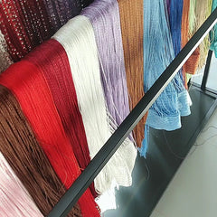 Dense Black Spaghetti Fringe String Thread Curtain Panels Room Divider Fly Screen for Living Room on China WDMA