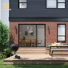 Panoramic floor to ceiling windows wholesale patio french transom design aluminium sliding double glass doors on China WDMA