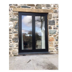 Topwindow Best Quality As2208 Glass Waterproof Windproof Aluminum Frame Exterior Decorative Shop Front Double Entry Door on China WDMA