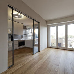 Exterior Barn Door For Sunroom Tempered Glass Classic Room Tempered Interior Pocket Door With Aluminum Pocket Door Slide Cabinet