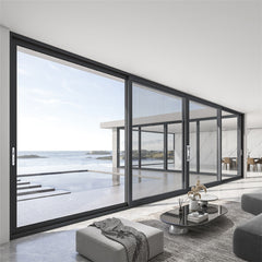 Decorative Sliding Door Grills Thermally Break System Used Aluminum Glass Sliding Door For Sale Accordion Sliding Door