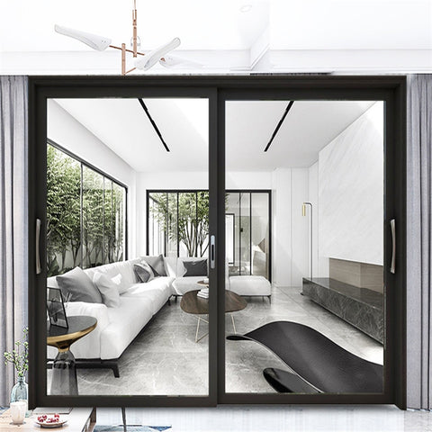 Terrace Sliding Doors Australian Standard Aluminum Horizontal Hidden Sliding Doors With Recessed Handle Large Sliding Glass Door