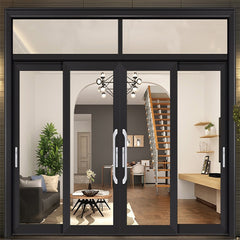 Corner Sliding Door Thermal Break Double Glass Arch Sliding Door Aluminum Horizontal Blinds Barn Sliding Door