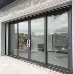 Corner Sliding Door Thermal Break Double Glass Arch Sliding Door Aluminum Horizontal Blinds Barn Sliding Door