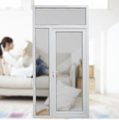 White Color Double Casement Sash Opening French PVC Door on China WDMA