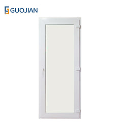 White Color Double Casement Sash Opening French PVC Door on China WDMA