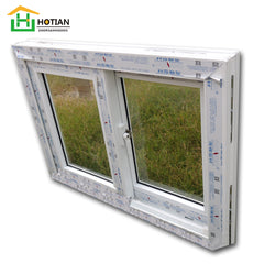 White color PVC frame impact low e glass windows sliding window grills design pictures on China WDMA